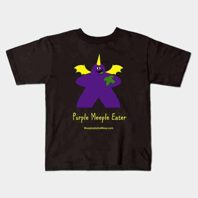 Meeple Eater Kids T-Shirt by MeeplesGottaMeep